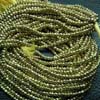 AAA Golden Pyrite Micro Faceted Roundell 13 inch strand 3 - 3.5mm approx